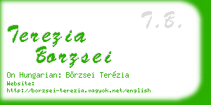 terezia borzsei business card